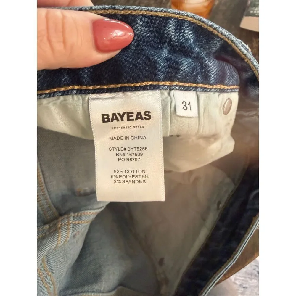 Bayea High Rise Straight Leg Jeans sz 31 NWOT